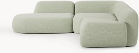 Sofá de canto modular em bouclé Wolke (4 lugares)