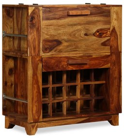 vidaXL Armário de bar madeira acácia maciça 85x40x95 cm