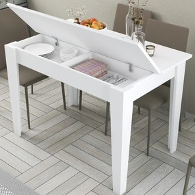 Mesa de Cozinha Kiev – Branco – 110x75x72 cm