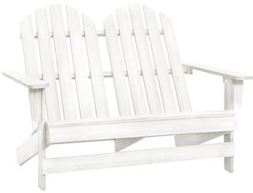 vidaXL Cadeira de jardim Adirondack 2 lugares abeto maciço branco