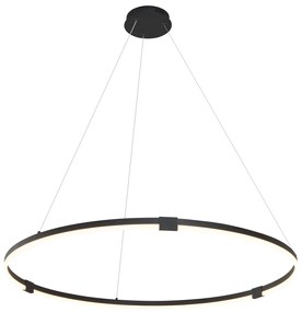 Candeeiro suspenso de design preto 120cm Incl. LED regulável em 3 níveis - Anello Design