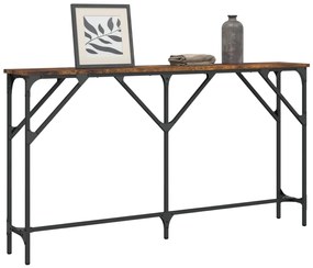 Mesa consola 140x23x75 cm derivados de madeira carvalho fumado