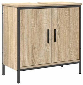Conjunto de Móveis para Casa de Banho 3 Peças Carvalho Sonoma Madeira