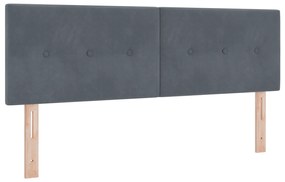 Cama Box com Colchão vidaXL Cinza Escuro 140x190 cm Veludo