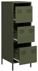 Aparador alto 39x35x103,5 cm aço verde azeitona