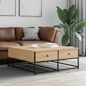 Mesa de centro 100x99x40 cm derivados madeira carvalho sonoma
