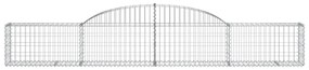 Cestos gabião arqueados 8 pcs 300x30x40/60 cm ferro galvanizado