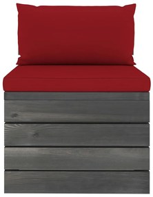 2 pcs conjunto lounge de paletes com almofadões pinho maciço