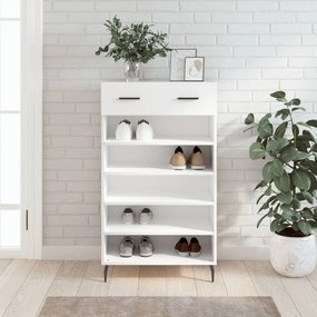 vidaXL Sapateira 60x35x105 cm derivados de madeira branco