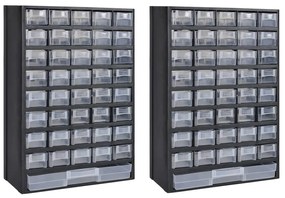 Caixa para arrumação ferramentas c/ 41 gavetas 2 pcs plástico