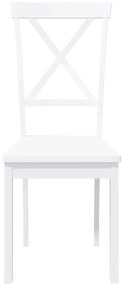Cadeiras de jantar 2 pcs madeira de seringueira maciça branco