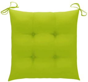Cadeiras de jantar p/ jardim 3 pcs c/ almofadões acácia maciça