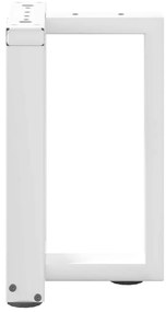 Pés para mesa de centro em forma de T, 2 peças, branco, 38x25x(42-43)