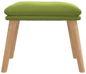 Apoio de pés 45x29,5x35 cm veludo verde-claro