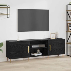 Gabinete para TV com prateleira Carvalho preto 150 x 30 x 50 cm