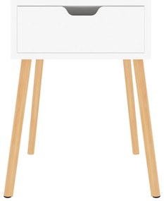 Mesas de cabeceira 2 pcs 40x40x56cm derivados de madeira branco