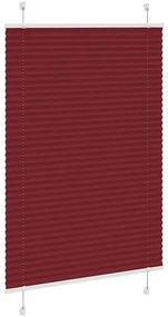 Plissado Cego Bordéus Vermelho 90x100 cm Largura Tecido 89,4 cm