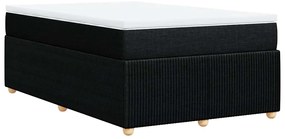 Cama com molas/colchão 120x200 cm tecido preto