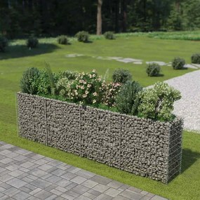 Canteiro elevado/cesto gabião 360x50x100 cm aço galvanizado