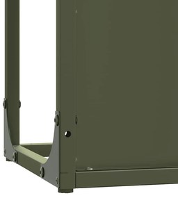 Suporte para lenha aço laminado a frio verde azeitona