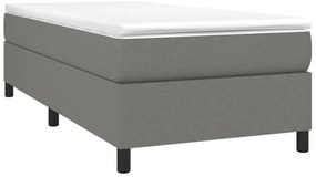 Estrutura de cama sem colchão 80x200 cm tecido cinzento-escuro