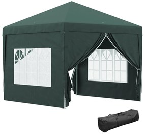 Tenda de Jardim com Paredes Laterais Amovíveis Janelas Porta com Zíper