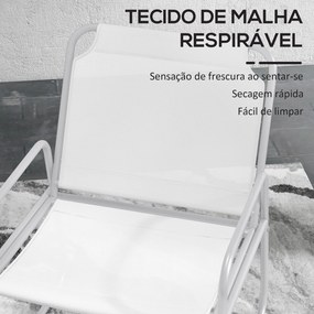 Conjunto de Móveis de Jardim Conjunto de 1 Mesa Redonda e 2 Cadeiras d
