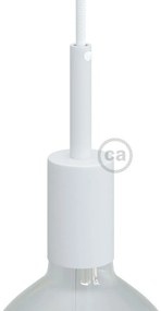 Kit de casquilho cilíndrico E27 em metal com braçadeira de cabo de 7 cm