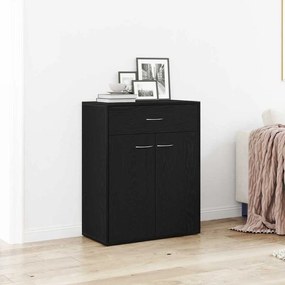 Buffet Preto Carvalho vidaXL 60x30x75 cm Madeira Compensada