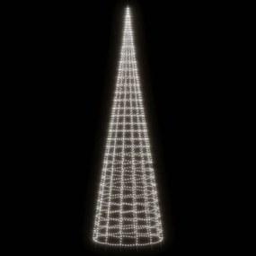 Árvore de Natal LED no mastro 3000 LEDs Branco Frio 800 cm