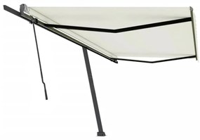 Toldo retrátil manual independente 500x300 cm cor creme
