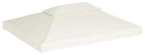 Cobertura de substituição p/ gazebo 310 g/m² branco nata 3x4 m