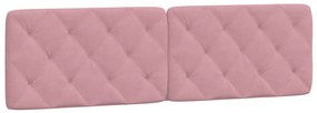 Estrutura de cama c/ luzes LED 180x200 cm veludo rosa