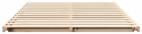 Estrutura de cama de chão Castanho 140 x 210 cm