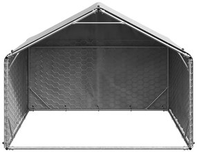 Canil exterior para cães com cobertura 2x2x1,5m aço galvanizado
