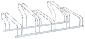 vidaXL Suporte independente para 5 bicicletas aço galvanizado