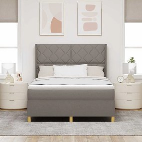 Cama Box com Colchão Taupe 140x190 cm