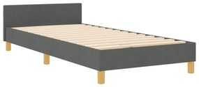 Cama vidaXL Cinza Escuro 80x200 cm de Tecido