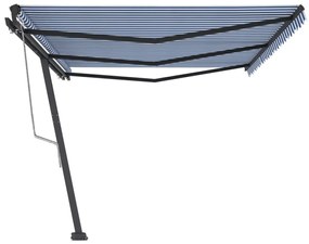 Toldo automático independente 600x300 cm azul e branco