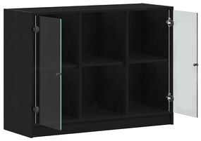 Buffet vidaXL Carvalho Preto 102x37x75,5 cm Madeira Ing.