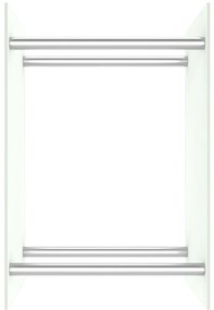 Suporte para lenha 40x35x60 cm vidro branco