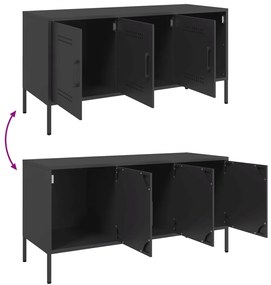 Móvel de TV 100,5x39x50,5 cm aço preto