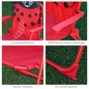 Outsunny Conjunto de Mesa e Cadeira de Jardim Conjunto de Picnic Dobrá