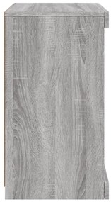 Aparador com luzes LED 41x37x67 cm cinzento sonoma