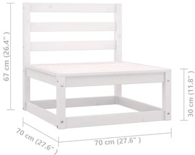 8 pcs conjunto lounge de jardim com almofadões pinho maciço
