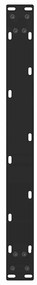 Pés para mesa de centro pretos 2 peças 70x(30-31) cm aço
