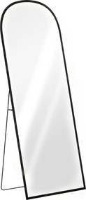 HOMCOM Espelho de Pé Espelho de Corpo Inteiro 60x165 cm com Estrutura de Liga de Alumínio e Suporte para Sala Quarto Preto | Aosom Portugal