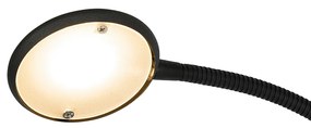 Candeeiro de pé preto com LED e dimmer com lâmpada de leitura - Fez Retro
