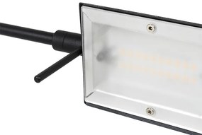 Candeeiro de pé design preto com LED e dimmer tátil - Notia Moderno