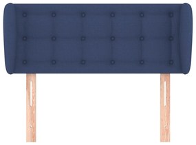 Cabeceira de cama c/ abas tecido 83x23x78/88 cm azul